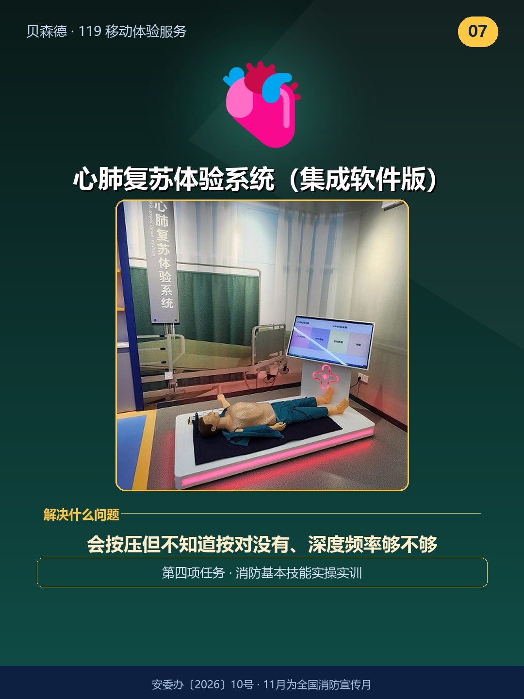 心肺复苏体验系统（集成软件版）——会按压但不知道按对没有、深度频率够不够