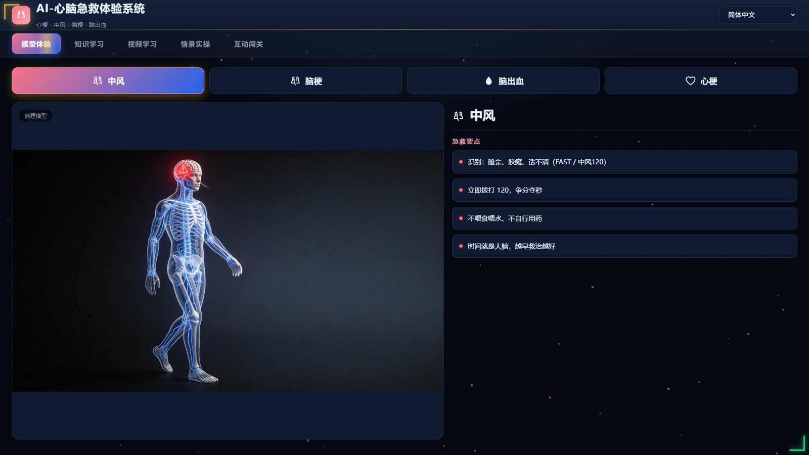 心脑血管急救 系统界面