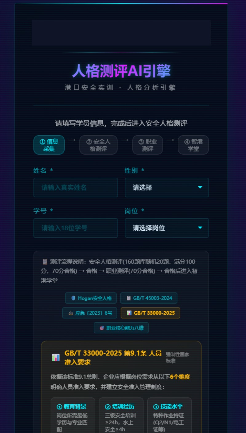 Personality Assessment AI Engine
